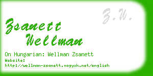 zsanett wellman business card
